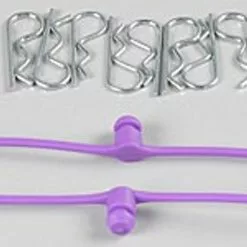 DUB2250 Dubro Body Klip Retainers Purple (2)