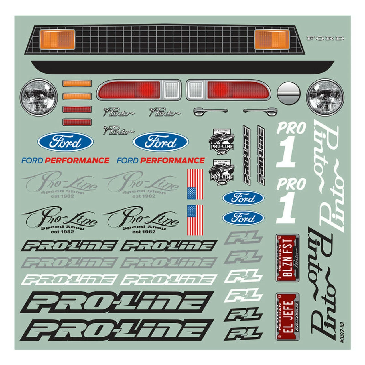 PRO357200 PRO-LINE 1/10 1972 Ford Pinto Clear Body (11.25" Wheelbase): Buggy Drag Car 4 PRO357200 PRO-LINE 1/10 1972 Ford Pinto Clear Body (11.25" Wheelbase): Buggy Drag Car - Image 2